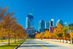 Fall Activities in Nashville Like Enjoying the Colorful Leaves and Skyline