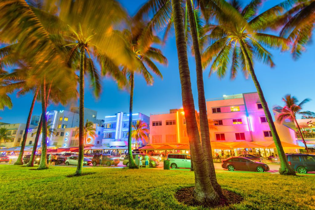 Miami Beach's art deco district on Ocean Drive