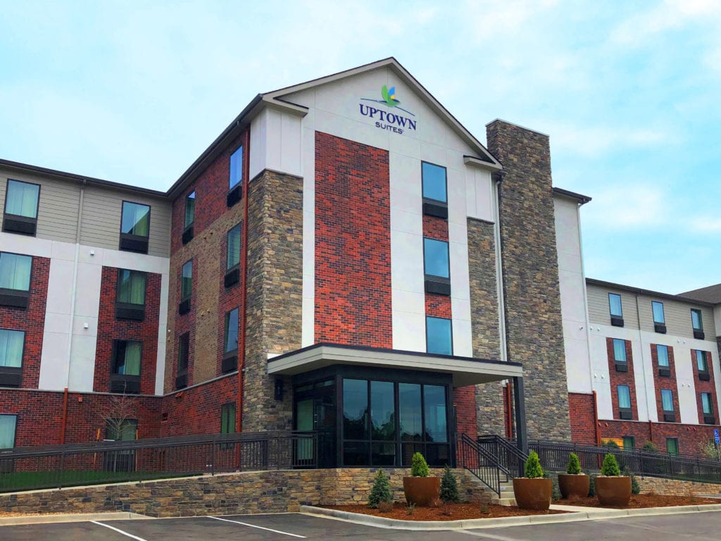 Exterior of brand new Uptown Suites property in Westminster, Colorado