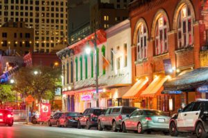 You will be glad you booked a long term hotel after experiencing the thriving nightlife of Austin, pictured here.
